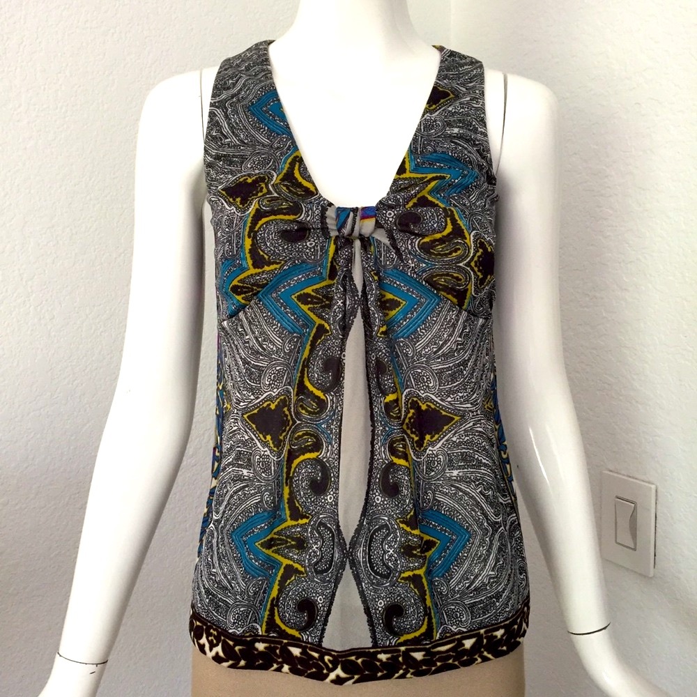 Etro multicolor twist front top